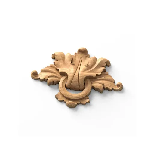 Acanthus ring handcrafted applique in the form of leaves